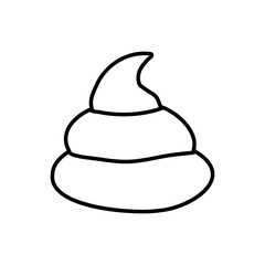 Cute poop character. Doodle illustration icon design.