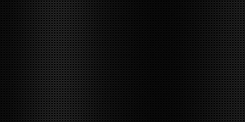 Abstract black perforated metal background texture