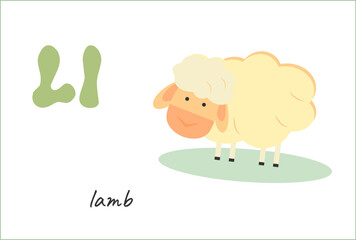Lamb for the English alphabet letter L