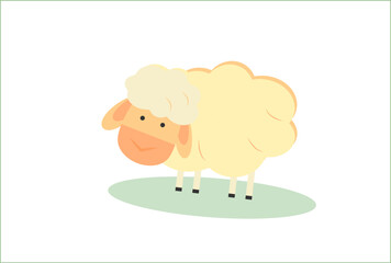 Little lamb in flat design
