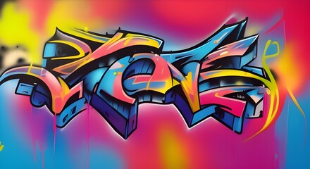 graffiti on wall - generative ai
