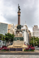 Fototapeta na wymiar Monument of Immortal Glory to the Founders of Sao Paulo at Pateo do Collegio in Sao Paulo, Brazil