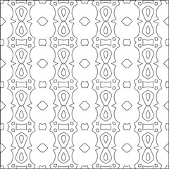 Abstract background with figures from lines. black and white pattern for web page, textures, card, poster, fabric, textile. Monochrome graphic repeating design.
