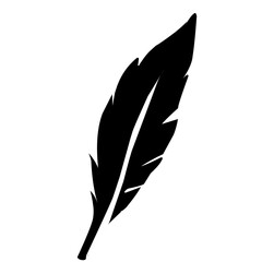 Feather Black Illustration 
