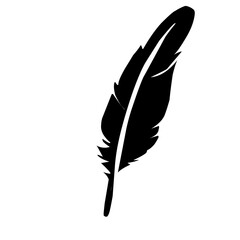 Feather Black Illustration 