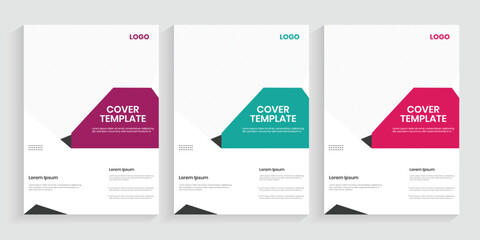 New corporate small business brochure, annual data document, identity template with a4 cover page graphics