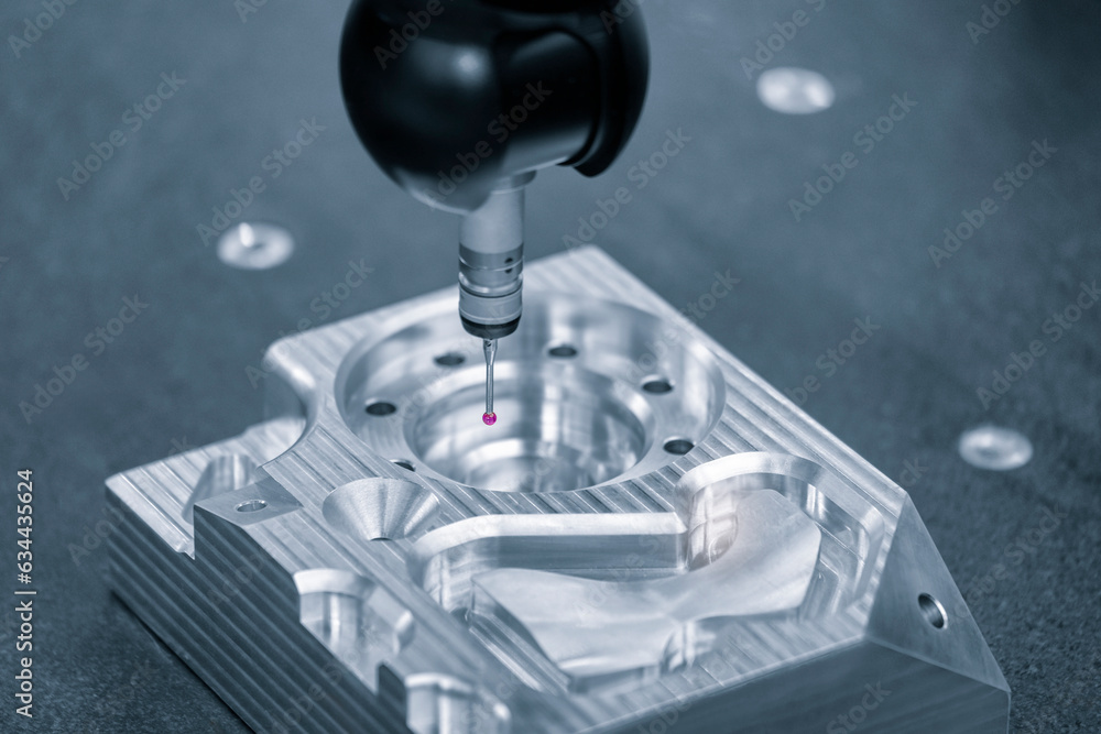 Poster quality control on milling cnc machine, coordinate measuring machine, quality control machine