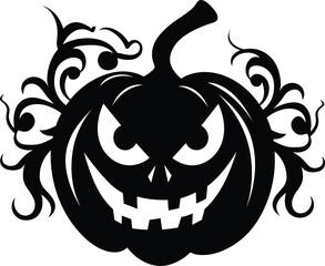 Halloween pumpkin illustration isolated on white background for t-shirt 