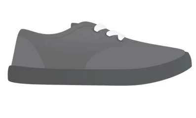 Tuinposter Grey sneaker shoe. vector illustration © marijaobradovic