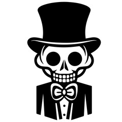 Cartoon Skeleton silhouette illustration