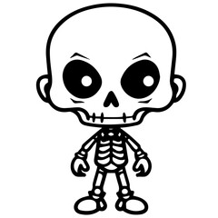 Cartoon Skeleton silhouette illustration