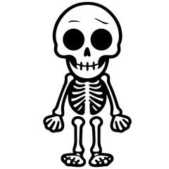 Cartoon Skeleton silhouette illustration