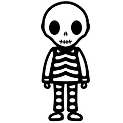 Cartoon Skeleton silhouette illustration