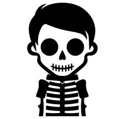 Cartoon Skeleton silhouette illustration
