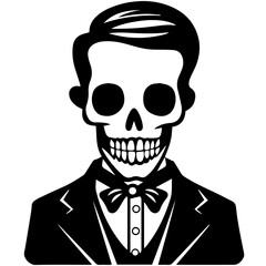 Cartoon Skeleton silhouette illustration