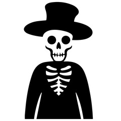Cartoon Skeleton silhouette illustration