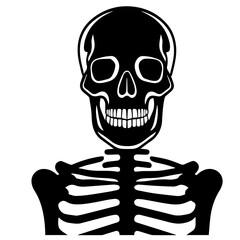 Cartoon Skeleton silhouette illustration