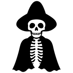 Cartoon Skeleton silhouette illustration