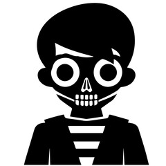 Cartoon Skeleton silhouette illustration