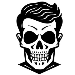 Cartoon Skeleton silhouette illustration