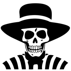 Cartoon Skeleton silhouette illustration