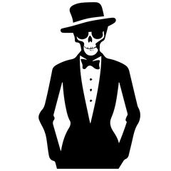 Cartoon Skeleton silhouette illustration