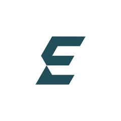 Letter E logo design element with modern concept style