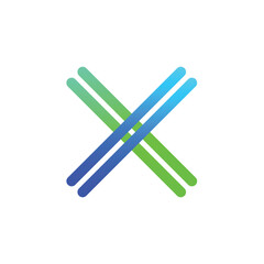 Alphabet letter x gradient logo icon symbol vector illustration eps 