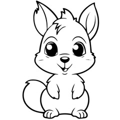 Happy Squirell vector illustration hand drawn in doodle style