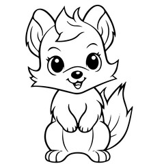 Fototapeta premium Happy Squirell vector illustration hand drawn in doodle style
