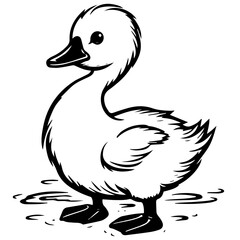 Swan silhouette. Vector illustration