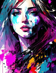 woman face paint