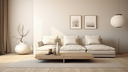 Fotografía de una habitación con mobiliario minimalista y de gran belleza.