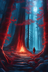 fire in the forest