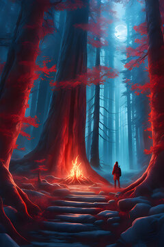 fire in the forest