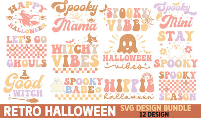 Halloween, Retro Halloween Svg Design, Retro Halloween, Halloween svg design, happy halloween, spooky season