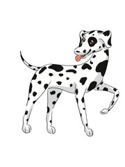 Dalmatian Dog Cartoon Happy