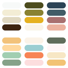 Abstract Colored Palette Guide. Vintage color set. RGB color.