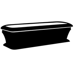 coffin silhouette illustration
