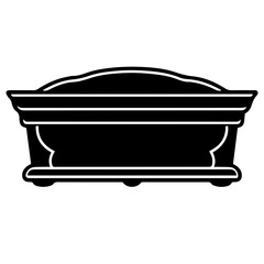 coffin silhouette illustration