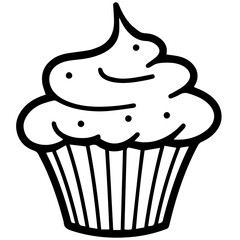 cup cake icon isolated vector