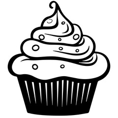 cup cake icon isolated vector