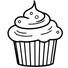 cup cake icon isolated vector