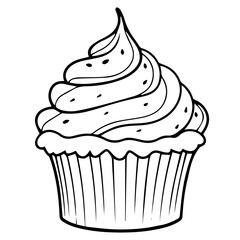 cup cake icon isolated vector