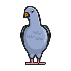 Dove of peace vector icon.Color vector icon isolated on white background dove of peace.