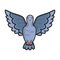 Dove of peace vector icon.Color vector icon isolated on white background dove of peace.