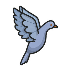 Dove of peace vector icon.Color vector icon isolated on white background dove of peace.