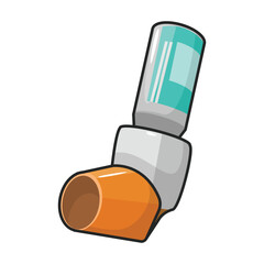 Inhaler vector icon.Color vector icon isolated on white background inhaler.