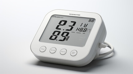 Portable blood pressure monitor isolated on white background