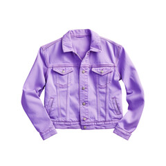 Fototapeta premium Purple jacket made of basic denim on a transparent background